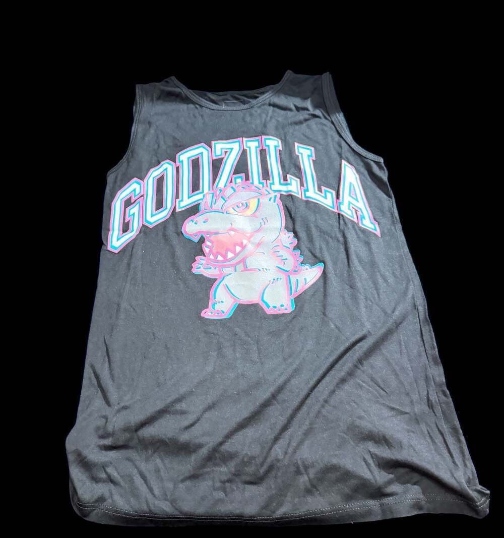 Chibi Godzilla Kawaii Graphic Design Tank Top